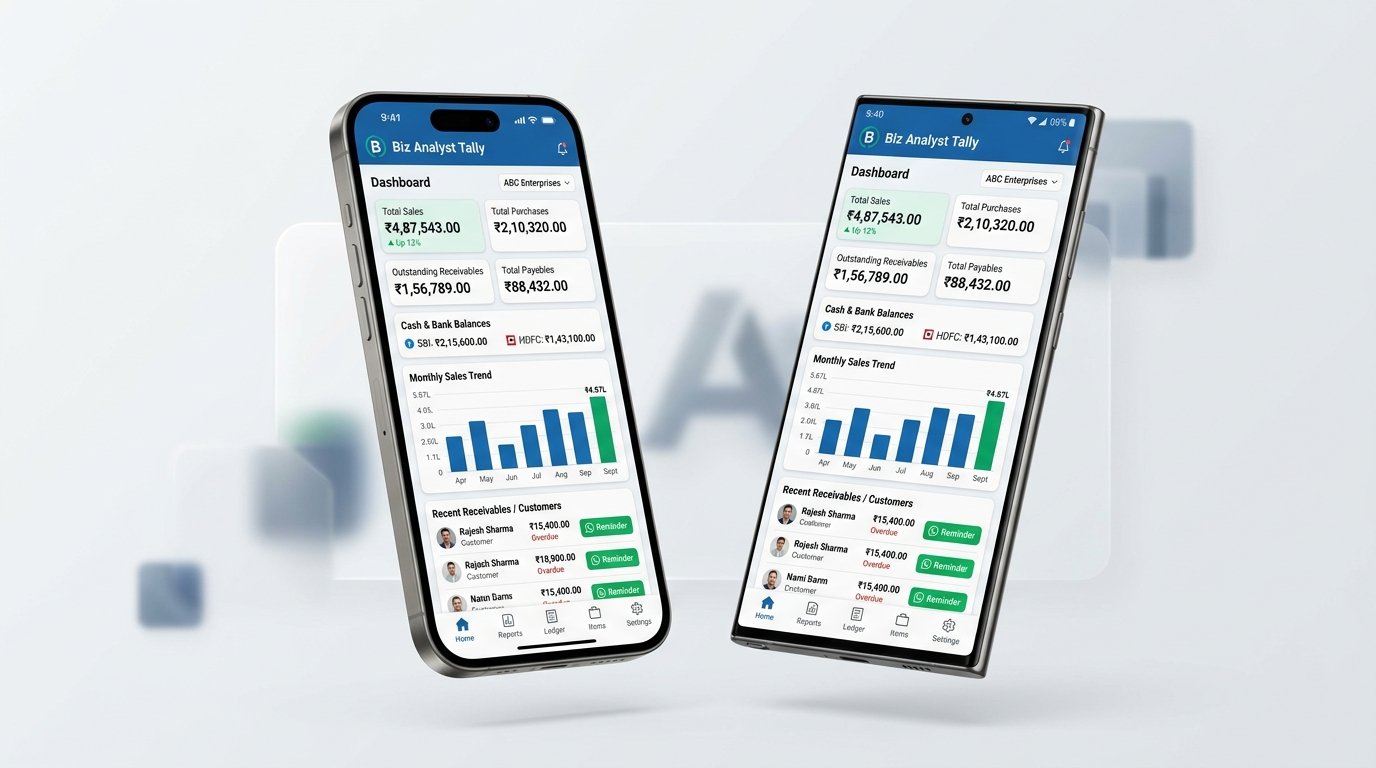 Tally on Mobile Biz Analyst
